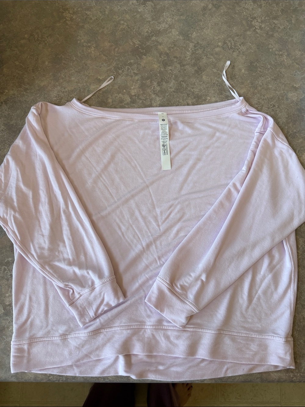 lululemon athletica Light Pink Off-Shoulder Pullover Sweatshirt